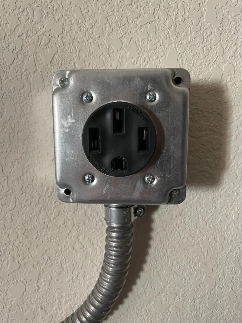 NEMA 14-50 outlet installed for Smart Home Electrical in Healdsburg